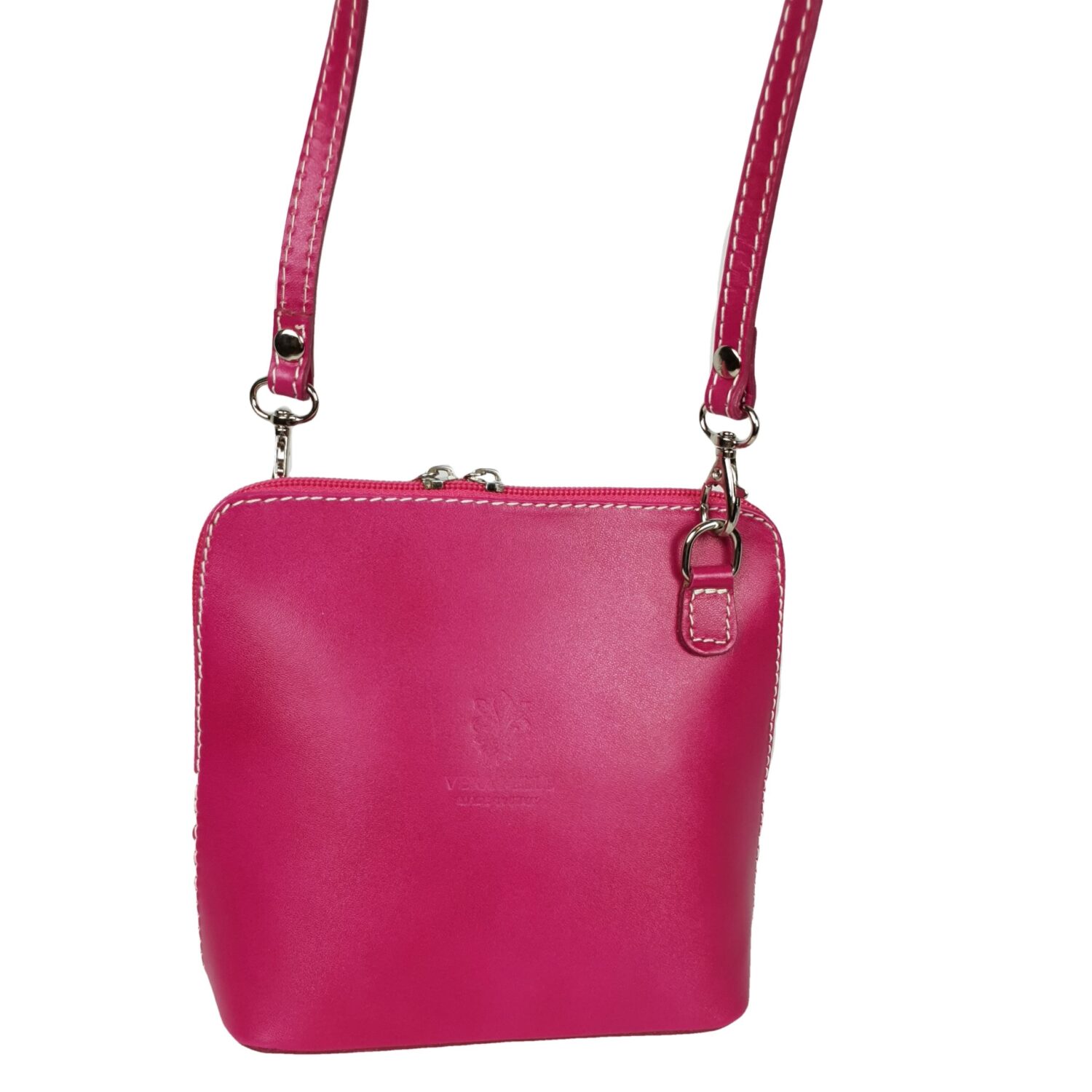 Pink Leather Messenger Bag | Karisma